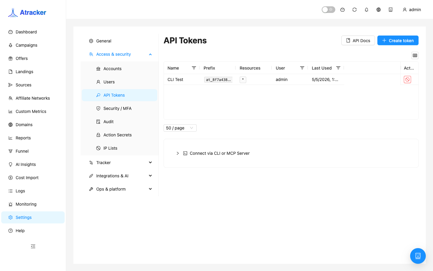 API Tokens