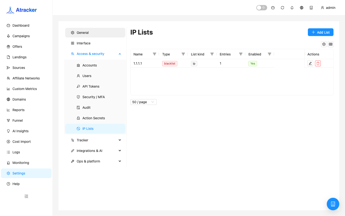 IP Lists